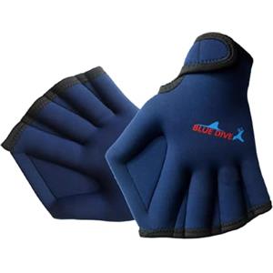 Yunmeryker Guanti da Nuoto 1 Paio Guanti Piscine Sport Acquatici Guanti da Immersione per Uomini Guanti Fitness con Palmo a Materiale in Nylon Adatti per, Ciano