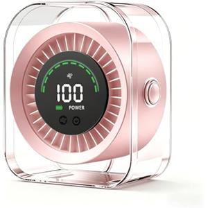 DDKJ Ventilatore da Scrivania USB Ricaricabile, Piccolo Ventilatore da Tavolo Silenzioso con 5 Velocità Rotazione a 360°, Ventilatori da Ufficio Portatili a Batteria 4000mAh Desk Fan per Casa Esterno