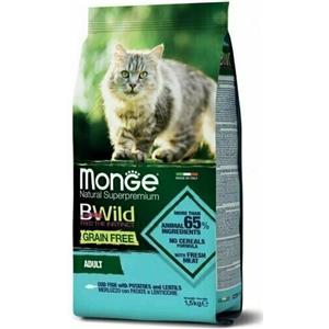 Monge - BWild Grain Free, Cibo Secco Gatti, con Merluzzo Patate e Lenticchie, 1,5kg