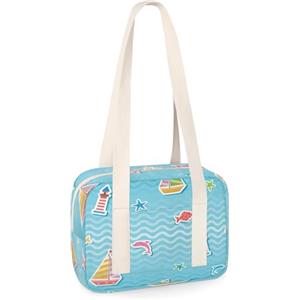 TropicalLife Sea Delphins Pesce Stella Marina Piccolo Borsone Sportivo Mare Mini Borsa da Palestra Leggero Casual Tote Travel Sport Organizzatore Borsa per Bambini Ragazze Ragazzi Donne Uomini