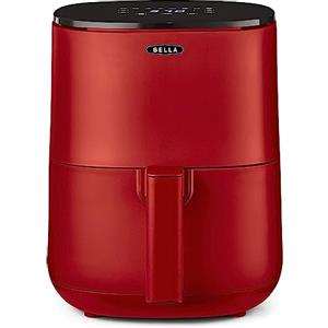 bella Friggitrice ad Aria Digitale da 3 L, Multifunzione 5-in-1 con Griglia e Cestello Antiaderenti Rimovibili e Lavabili in Lavastoviglie, 1400 Watt, Rosso Opaco