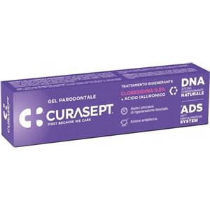 Curasept Gel Parodontale Rigenerante 30ml - Clorexidina 0.5%, Acido Ialuronico, Trattamento Idratante