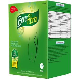 HALEON Benefibra Liquida - Integratore alimentare a base di fibra vegetale PHGG, 12 stick da 30 ml