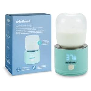 Miniland Scaldabagno portatile, leggero e compatto, con adattatori per biberon e cavo di ricarica, ideale per viaggi e passeggiate, accessori di alimentazione | Warmy On the Go