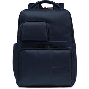 PIQUADRO - Zaino - Porta PC 14 - In Pelle e Tessuto Tecnico - Elegante e Funzionale - Uomo
