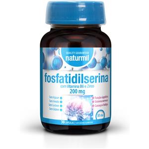 Naturmil Fosfatidilserina 200 mg - Integratore Alimentare con Vitamina B6 e Zinco - 30 Capsule