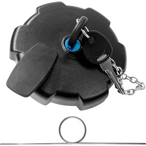 TXHKNX Tappo Serbatoio Carburante Auto con Serratura, Tappo Benzina Universale 80 mm in ABS, con Catena + 2 Chiavi + Gancio, Accessori Auto per MAN TGA TGX TGS e Mercedes Actros Atego, Antifurto