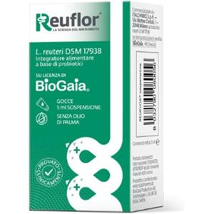 Reuflor Gocce 5 ml - Integratore alimentare con Lactobacillus reuteri per l'equilibrio della flora intestinale