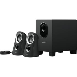 Logitech Z313 2.1 Sistema di Altoparlanti Multimediali con Subwoofer, Audio Full Range, 50 Watt, Bassi Potenti, Ingressi Audio Bluetooth e 3,5 mm, ‎Presa EU/IT, PC/PS4/Xbox/TV/Smartphone/Tablet - Nero
