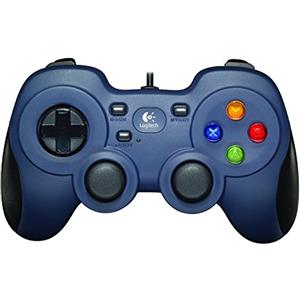 Logitech G Logitech F310 Gamepad, Controller Cablato con Layout Stile Consolle, Tastierino Direzionale ‎‎4 Switch, XInput/DirectInput, Impugnatura Comoda, Cavo da 1.8 m, PC/Steam/AndroidTV, ‎Blu/Nero