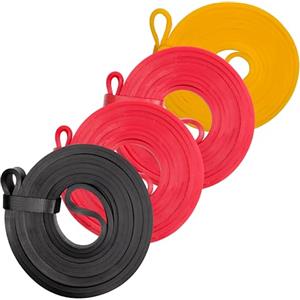 Generico Elastici Fitness Set 4 Livelli di Resistenza, Bande Elastiche per Allenamento, Riabilitazione e Stretching, Palestra Casa, Corpo Libero, Pilates e Fisioterapia