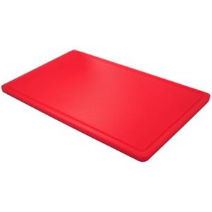METRO Professional Tagliere GN 1/1, Polietilene ad alta Densità (HDPE), Lavabile in Lavastoviglie, Rettangolare, Rosso