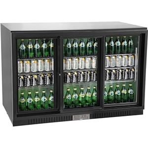 METRO Professional Frigo Vetrina per Bevande con Porta in Vetro, 308 L, alluminio/vetro, Refrigerazione Ventilata, con Serratura e Chiave