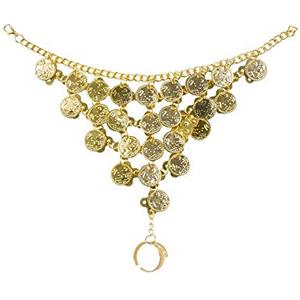 Boland 64475 - Collana a Mano Belly Dance con Anello a Dito, Gioielli alla Moda, indovino, Strega, Bracciale, Catena, Accessori, Costume, Carnevale, Festa a Tema