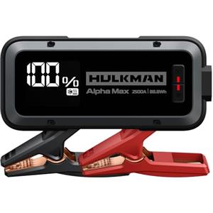 Hulkman Alpha Max, 2500A 88.8Wh, Grigio Spaziale avviatore auto portatile 12V con tecnologia d'avvio a -40°C, display LED 3.3", per motori fino a 9.0L benzina e 6.5L diesel.