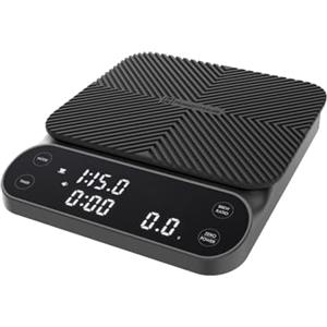 Maestri House S3 Bilancia da caffè con timer, 3kg/0,1g Bilancia da caffè digitale ricaricabile, 3 modalità di infusione, rapporti di infusione regolabili e indicatore di flusso, per Pour Over, French