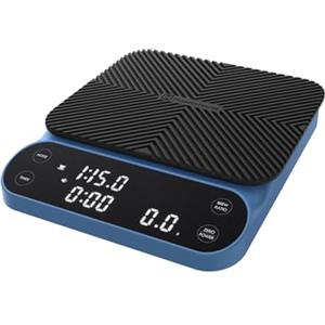 Maestri House S3 - Bilancia da caffè con timer, 3 kg/0,1 g, scala digitale ricaricabile, 3 modalità di preparazione, rapporti regolabili e display della velocità di flusso, di grado barista per