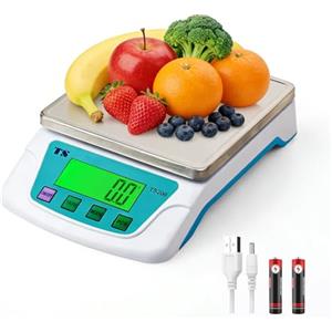 LAIJIANG Bilancia Cucina Digitale,22lb/10kg,6 Unità Di Pesatura,bilancia Professionale 0,2g,Piatto Di Pesatura In Acciaio Inossidabile Per Uso Alimentare 304 Display Lcd,Funzione Tara Batterie Incluse