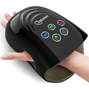 Cotsoco Massaggiatore Mani Elettrico Wireless, Massaggiatore con Compressione d'Aria e Riscaldamento, Sollievo per Dolore e Stanchezza, Regalo Festa della Mamma per Donna, Famiglia, Amici (Nero)