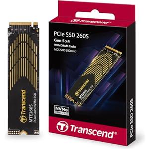 Transcend MTE260S SSD Interno 1TB M.2 PCIe 5.0 x4 - Alta Velocità di Lettura fino a 14.000 MBps