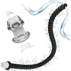 BDSMJOY Doccia clistere anale Cleaner in silicone con Plug anale cavo trasparente, cannule per doccia anale, cannule per doccia anale, Plug Anale Sex toys Butt Plug per uomini donne coppie (L)