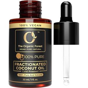 The Organic Forest - VEGAN . PURE . NATU Natural Fractionated Coconut Oil - Liquido di Cocco per Capelli, Pelle e Corpo | Ottimo Olio Caratterizzante per Olii Essenziali - Puro, Naturale e Versatile