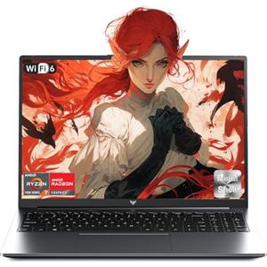 Tivique 16" PC Portatile Gaming Ryzen 7 H255 Fino a 4,9 GHz, 8 core 16 thread, 16 GB RAM DDR5 4800 MHz, SSD 512 GB, 1920 x 1200 FHD Display Computer Portatile, Tastiera Retroilluminata Laptop, WiFi 6