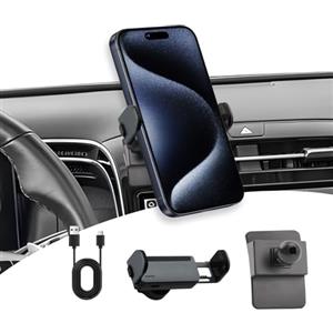 LUWU Porta Cellulare Auto Compatibile con Hyundai Tucson NX4 2021-2024 2025 Supporto Cellulare Elettrico per Bocchette Aria con Rilascio a un Clic per iPhone Smartphones Accessori Tucson NX4