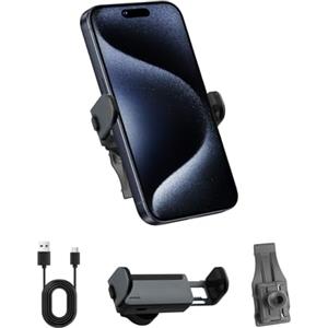LUWU Porta Cellulare Auto Compatibile con VW Polo MK6 2019-2024 2025 Supporto Cellulare Elettrico per Bocchette Aria con Rilascio a un Clic per iPhone Smartphones Accessori Polo MK6