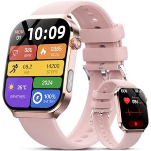 Lgnitek 2026 Nuovo Smartwatch Donna Con ECG, 2.2" Curvo Orologio Intelligente 24H Pressione Sanguigna/Frequenza Cardiaca/HRV/SpO2/Sonno Per Donna Fitness Tracker,IP68 IOS Android