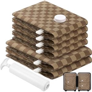 Jcocylse 【Sacchetti Sottovuoto】Sacchetti Sottovuoto Professionali per Abbigliamento | Vacuum Bags for Clothing, Biancheria da Letto e Coperte | Sacchetti Sottovuoto Salvaspazio con Pompa Manuale | Ideali per