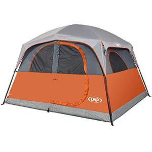 UNP Tenda familiare per 5-6 persone, impermeabile, antivento, con altezza in piedi, facile da montare, tenda familiare a doppia parete con finestre in rete, 300 x 270 x 207 cm