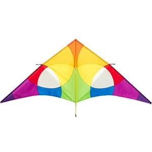 HQ Invento 10642030 - Aquilone a Delta Rainbow 3 m einleiner, a Partire da 14 Anni, 138 x 300 cm Poliestere Ripstop 2 - 5 Beaufort