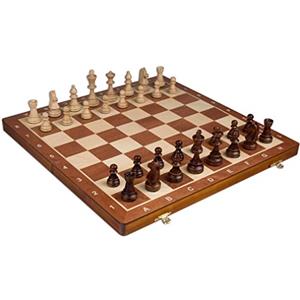 Wegiel Set di Scacchi - Torneo Staunton Complete No. 6 Gioco da Tavolo - Fatto a Mano Europeo Set 21 x 21