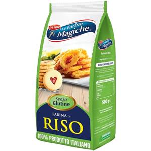 Lo Conte Le Farine Magiche | Farina di Riso per Preparazioni Salate e Dolci, Farina Senza Glutine | Confezione da 500 gr (1 pezzo)
