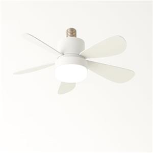 TEKHOME Ventilatore da Soffitto con Luce LED E27 16W, Mini Lampadario con Ventola Silenziosa, CCT 3000K-6500K, Telecomando Incluso, per Camera da Letto e Soggiorno - MNL011