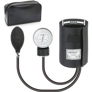 LotFancy Sfigmomanometro Manuale Professionale Aneroide Misuratore di Pressione Manuale da Braccio con Custodia a Cerniera, Calibrazione per Letture Accurate, Bracciale per Adulti 33-50,8 cm
