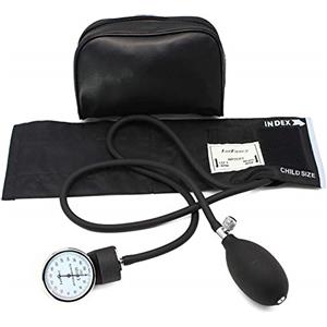 LotFancy Sfigmomanometro Manuale Professionale Aneroide Misuratore Pressione da Bracciale Pediatrico per la Pressione Sanguigna 18,3-26,7cm per Bambini Inclusa Custodia con Cerniera