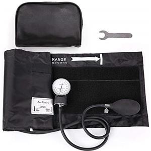 LotFancy Sfigmomanometro Manuale Professionale Aneroide Misuratore Pressione da Braccio Grande per la Pressione Sanguigna per Adulti con Custodia con Cerniera 40,6cm - 66cm