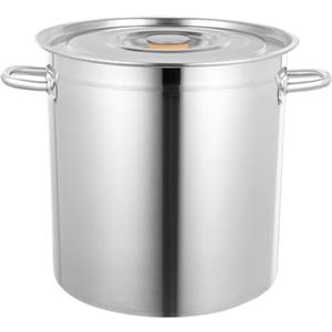 CHIMHOON Pentola da 30/50/70 litri, con coperchio in acciaio inox, per fornelli a gas, elettrici, a induzione (35 l)
