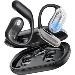 Paekole Cuffie Bluetooth Auricolari Bluetooth 5.4, Sport Cuffiette Wireless, Cuffie Open Ear 48 Ore di Riproduzione, Cuffie Senza Filo HiFi Stereo IP7 Impermeabili, Auricolare Bluetooth per iOS & Android