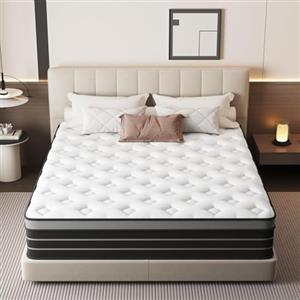CBAEC-RSN Materasso di 120 x 200 cm con sommiere a molle, durezza H3, adatto per bambini e adulti, certificato Öko-Tex, materasso ergonomico a 7 zone, altezza 20 cm