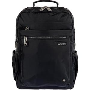 Avirex, Collezione Bomber, Zaino in Nylon con Spallacci Regolabili e Tasca Porta PC 15", Colore Nero