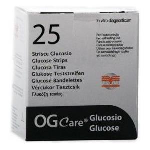 OGCare Strisce Glucosio - 25 Strisce per Misurazione Glicemia