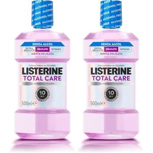 Listerine Colluttorio, Total Care, Gusto Delicato, 500ml (Confezione da 2)