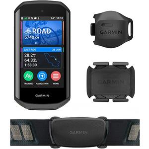 Garmin Edge 1050 Bundle - Ciclocomputer GPS con Display Touchscreen, Mappe Precaricate, Fascia Cardio e Sensori Inclusi