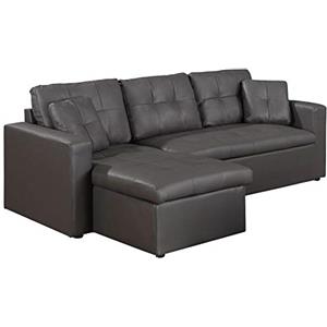 Menzzo Contemporain Toledo - Divano angolare convertibile, 230 x 143 x 68 cm contemporaneo grigio