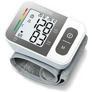Sanitas Misuratore di Pressione Da Polso SBC 15, Sfigmomanometro da polso, misurazione completamente automatica della pressione sanguigna e delle pulsazioni, funzione di avviso per possibili aritmie