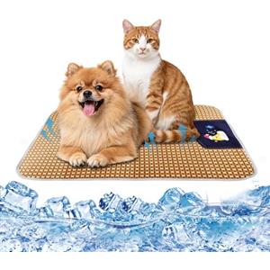 Shyllin Tappetino Refrigerante Cane, Tappeto Rinfrescante per Cani Gatti, Cuccia Refrigerante Lavabile, Cuccia Refrigerante Lavabile, Tappeto Refrigerante Per Cani,per Animali di Piccola Media Grande (XXL)