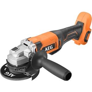 AEG - Smerigliatrice wireless da 125 mm 18 Volt [PRO18V] - Cambio lama senza attrezzi - Viene fornito con un alloggiamento e un disco (senza batteria) - BEWS18-125X2-0